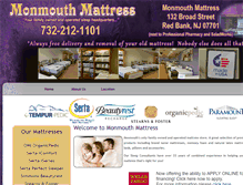 Tablet Screenshot of monmouthmattress.com